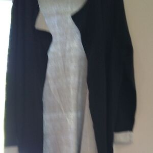 Classic Black and Gray Cardigan Sweater